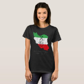 Iran Flag ALL TOGETHER FOR IRAN Farsi calligraphy, T-Shirt (Vorne ganz)