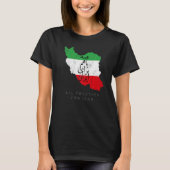 Iran Flag ALL TOGETHER FOR IRAN Farsi calligraphy, T-Shirt (Vorderseite)
