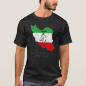 Iran Flag ALL TOGETHER FOR IRAN Farsi calligraphy, T-Shirt (Vorderseite)