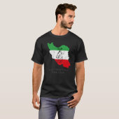 Iran Flag ALL TOGETHER FOR IRAN Farsi calligraphy, T-Shirt (Vorne ganz)