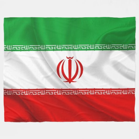 IRAN FLAG FLEECEDECKE (Vorderseite (Horizontal))