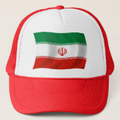 Iran Flag Hat Truckerkappe (Vorderseite)