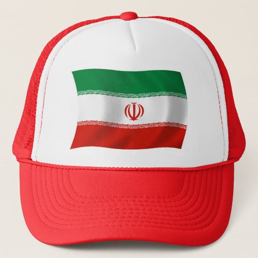 Iran Flag Hat Truckerkappe (Vorderseite)