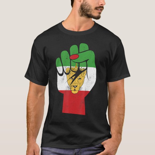 Iran flag, Iranian Lion Symbol, Iranian Lioness, F T-Shirt (Vorderseite)
