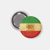 Iran Flag Lion and Sun Shah Flag Magnet Iran (Vorderseite/Rückseite)
