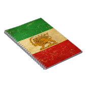 Iran Flag Lion and Sun Shah Flag Notebook Iran Notizblock (Rechte Seite)