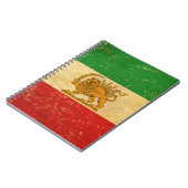 Iran Flag Lion and Sun Shah Flag Notebook Iran Notizblock (Linke Seite)