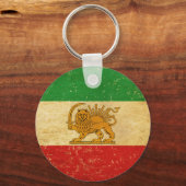 Iran Flag Lion and Sun Shah Iran Flag Schlüsselanh Schlüsselanhänger (Rückseite)