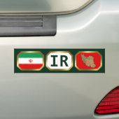 Iran Flag Map Code Autoaufkleber (Auf Auto)