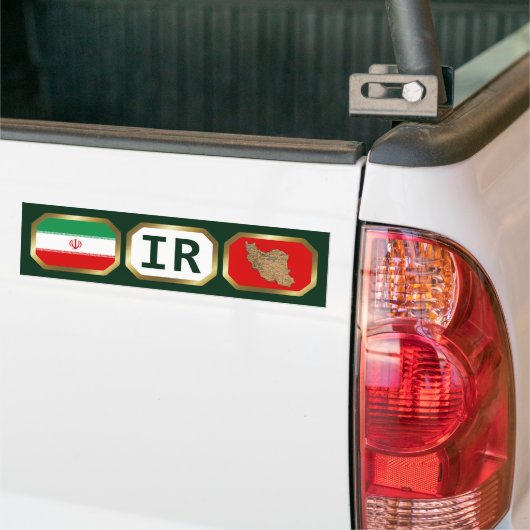 Iran Flag Map Code Autoaufkleber (Auf Lkw)