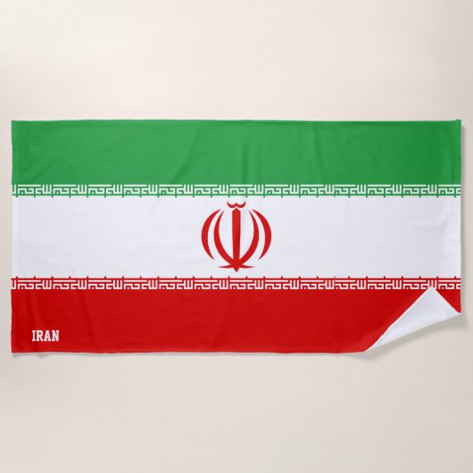 Iran Flag Splendid Patriotic Strandtuch (Vorderseite)
