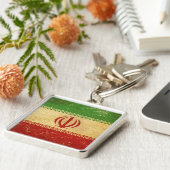 Iran Flag Vintag Design Metal Schlüsselanhänger (Seite)