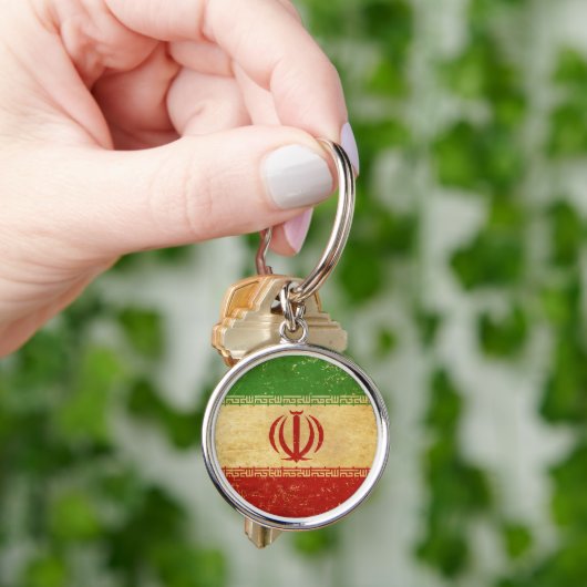 Iran Flag Vintag Design Schlüsselanhänger (Hand)