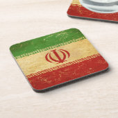 Iran Flag Vintag Design Untersetzer (Linke Seite)