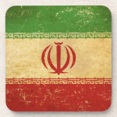 Iran Flag Vintag Design Untersetzer (Vorderseite)
