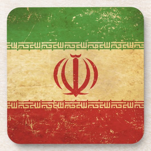 Iran Flag Vintag Design Untersetzer (Vorderseite)