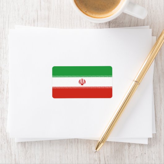 Iran-Flagge Adressaufkleber (Insitu)