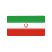 Iran-Flagge Adressaufkleber (Vorne)