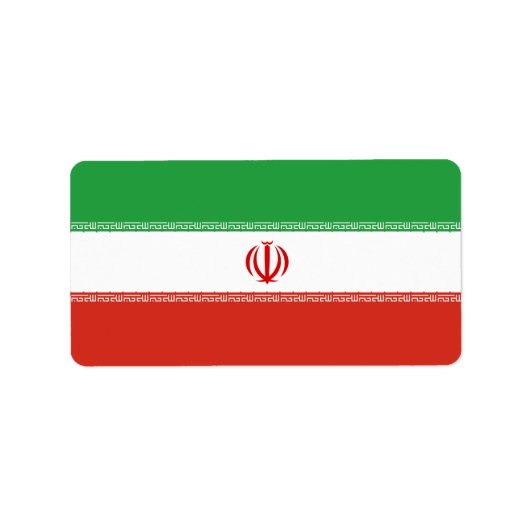 Iran-Flagge Adressaufkleber (Vorne)