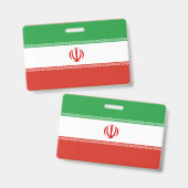 Iran-Flagge Ausweis (Vorder- & Rückseite)