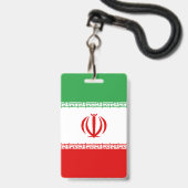 Iran-Flagge Ausweis (Vorderseite mit Lanyard)