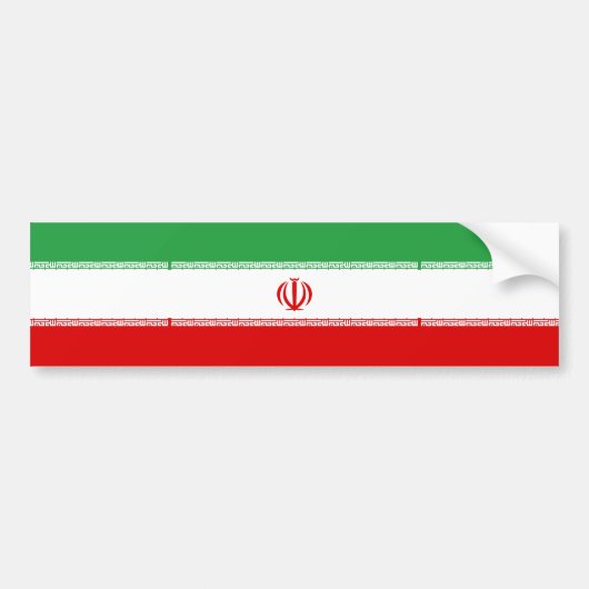 Iran-Flagge Autoaufkleber (Vorne)