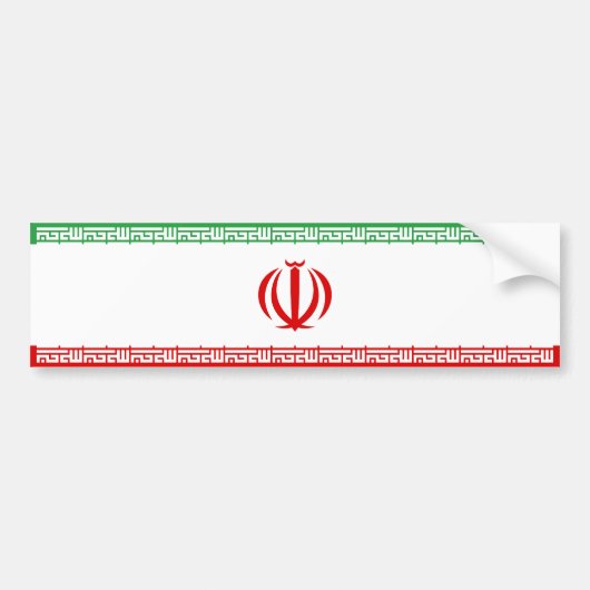 Iran-Flagge Autoaufkleber (Vorne)