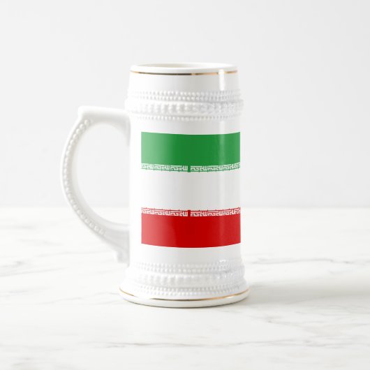 Iran-Flagge Bierglas (Links)
