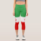 Iran-Flagge Capri Leggings (Vorderseite)