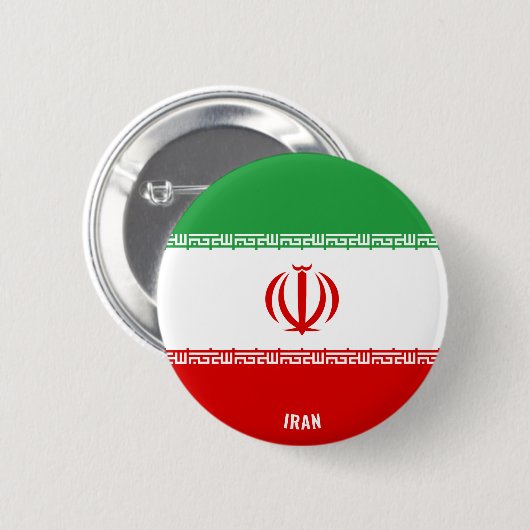 Iran-Flagge Charming Patriotic Button (Vorne & Hinten)