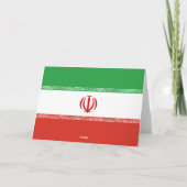 Iran-Flagge Dankeskarte (Rückseite)