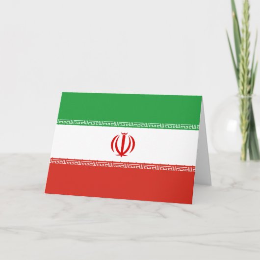 Iran-Flagge Dankeskarte (Vorderseite)