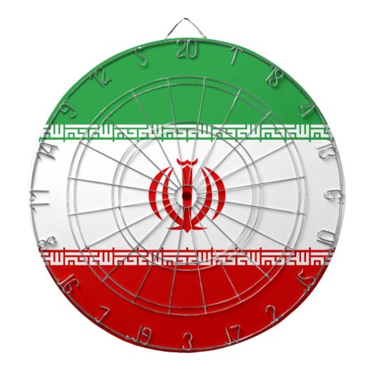 Iran-Flagge Dartscheibe (vorne)