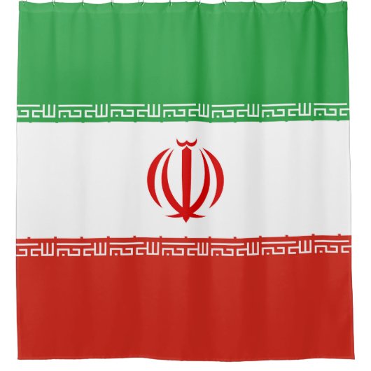 Iran-Flagge Duschvorhang (Vorderseite)