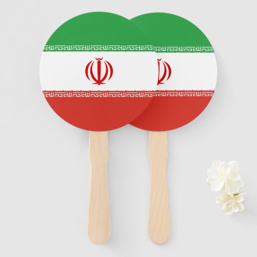Iran-Flagge Fächer (Vorne und Hinten)