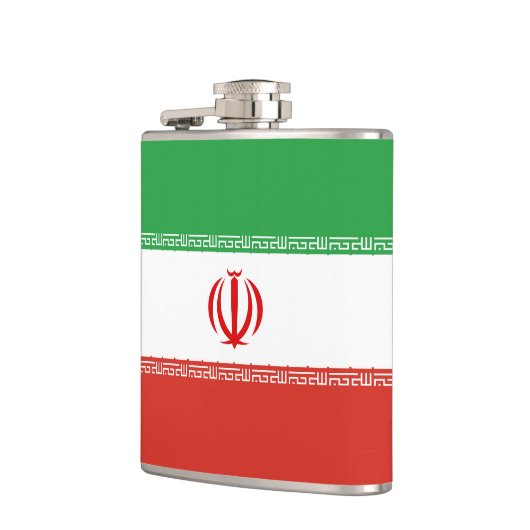Iran-Flagge Flachmann (Links)