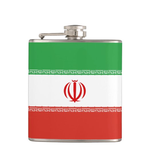 Iran-Flagge Flachmann (Vorderseite)