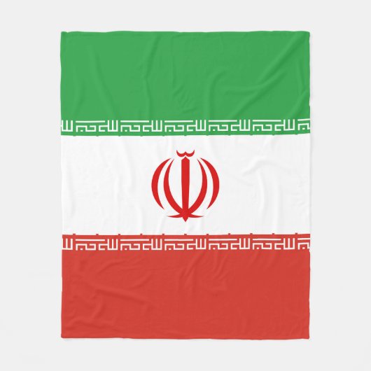 Iran-Flagge Fleecedecke (Vorderseite)