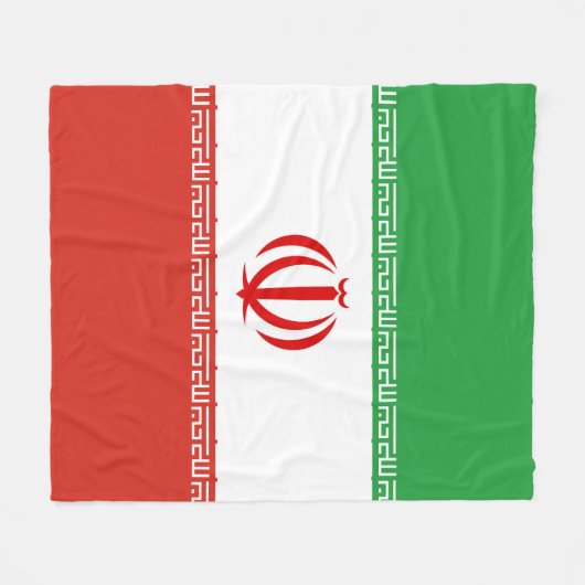 Iran-Flagge Fleecedecke (Vorderseite (Horizontal))