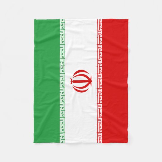 Iran-Flagge Fleecedecke (Vorderseite)