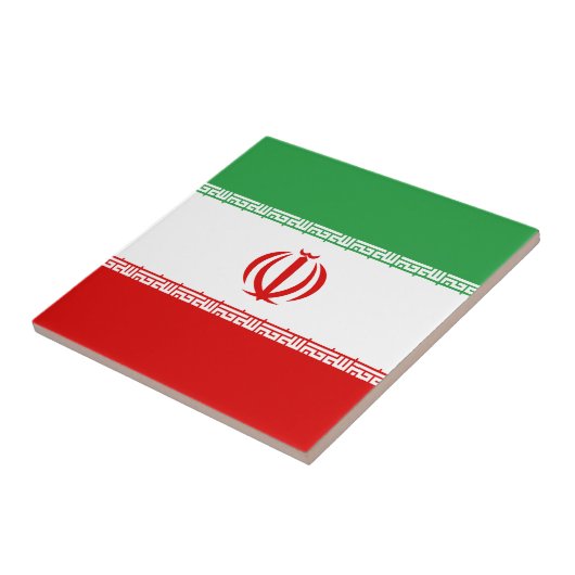 Iran-Flagge Fliese (Seite)