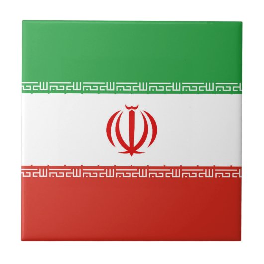 Iran-Flagge Fliese (Vorderseite)