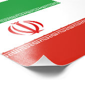 Iran-Flagge Fotodruck (Ecke)