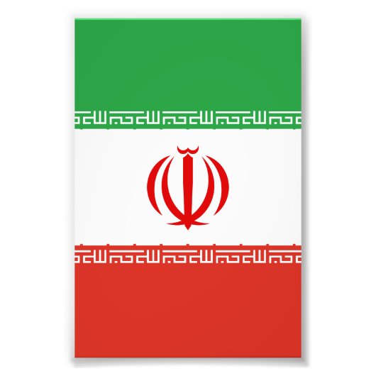 Iran-Flagge Fotodruck (Vorne)