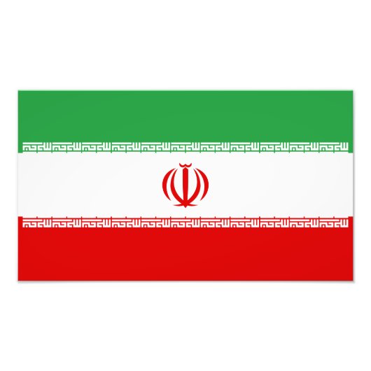 Iran-Flagge Fotodruck (Vorne)