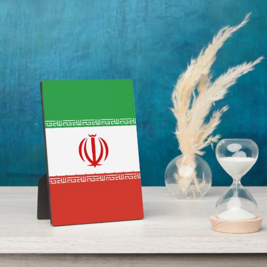 Iran-Flagge Fotoplatte (Seite)