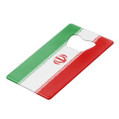 Iran-Flagge Geldbeutel Flaschenöffner (Vorderseite Schrägansicht)