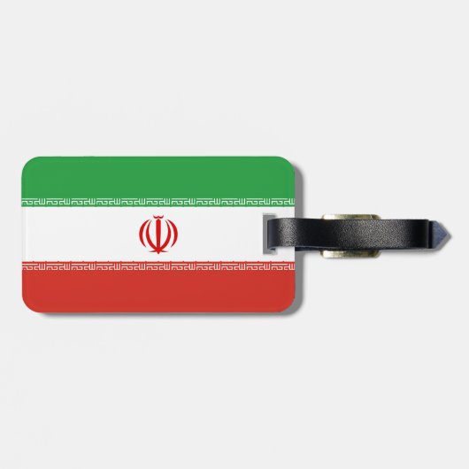 Iran-Flagge Gepäckanhänger (Rückseite horizontal)