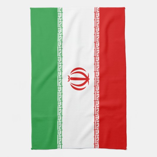 Iran-Flagge Geschirrtuch (Vertikal)