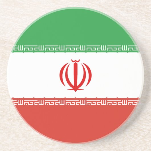 Iran-Flagge Getränkeuntersetzer (Vorne)